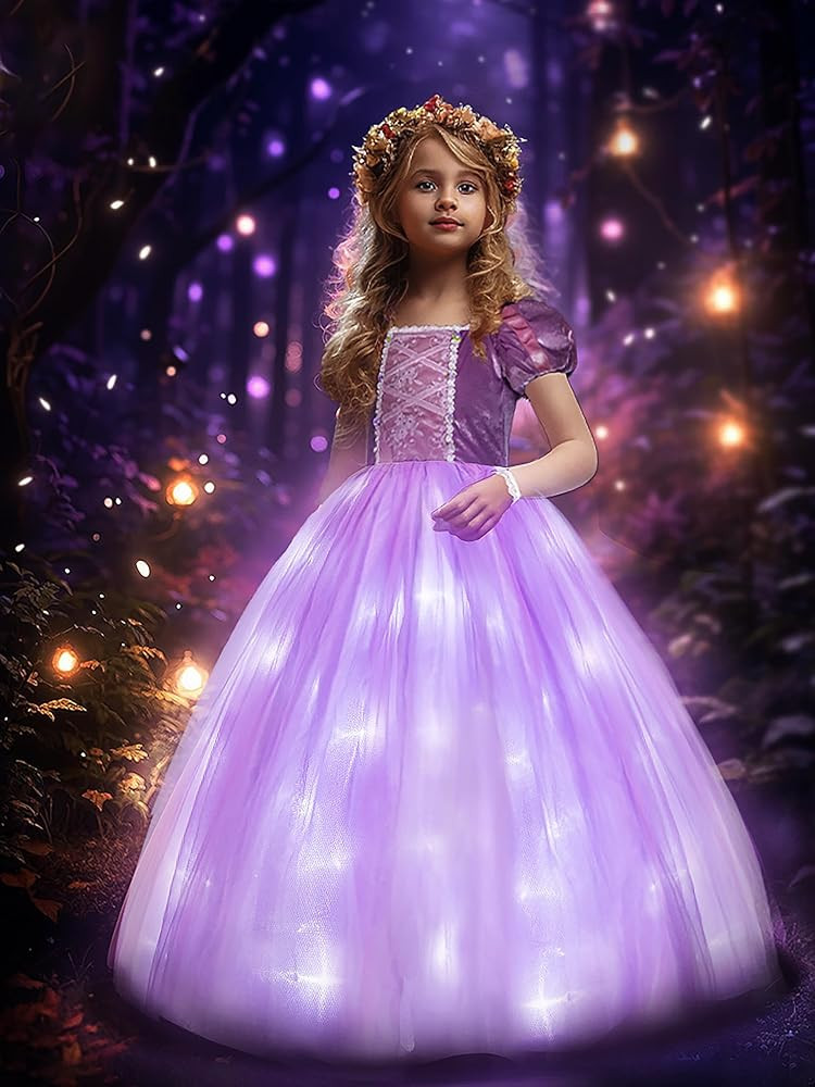 Light Up Princess Dress Girls Halloween Costume Christmas Costume Toddler Dressing Up for Bithday... | Amazon (US)