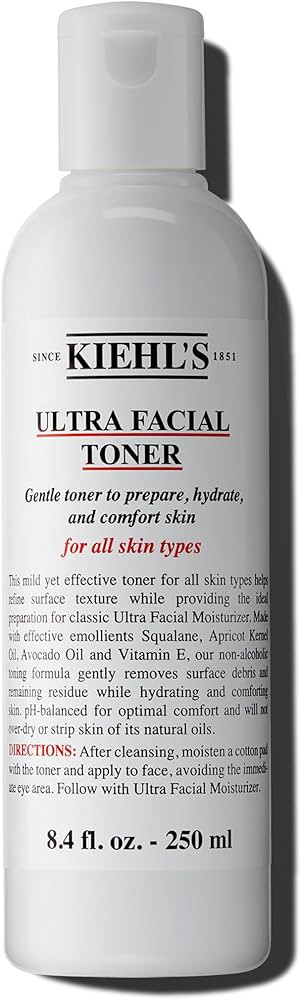 Kiehl's Ultra Facial Toner with Squalane, Gentle Alcohol-free Face Toner, Hydrates Skin and Refin... | Amazon (US)