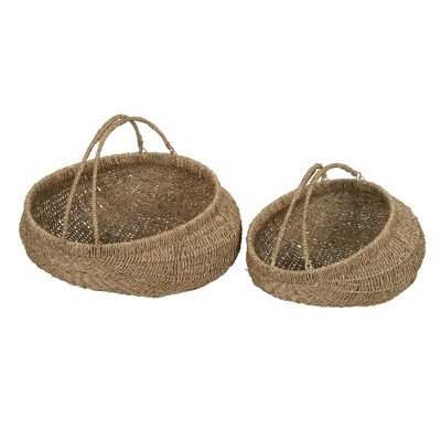 Household Essentials Seagrass Baskets (Set of 2), a Pottery Barn Charleston seagrass basket dupe
