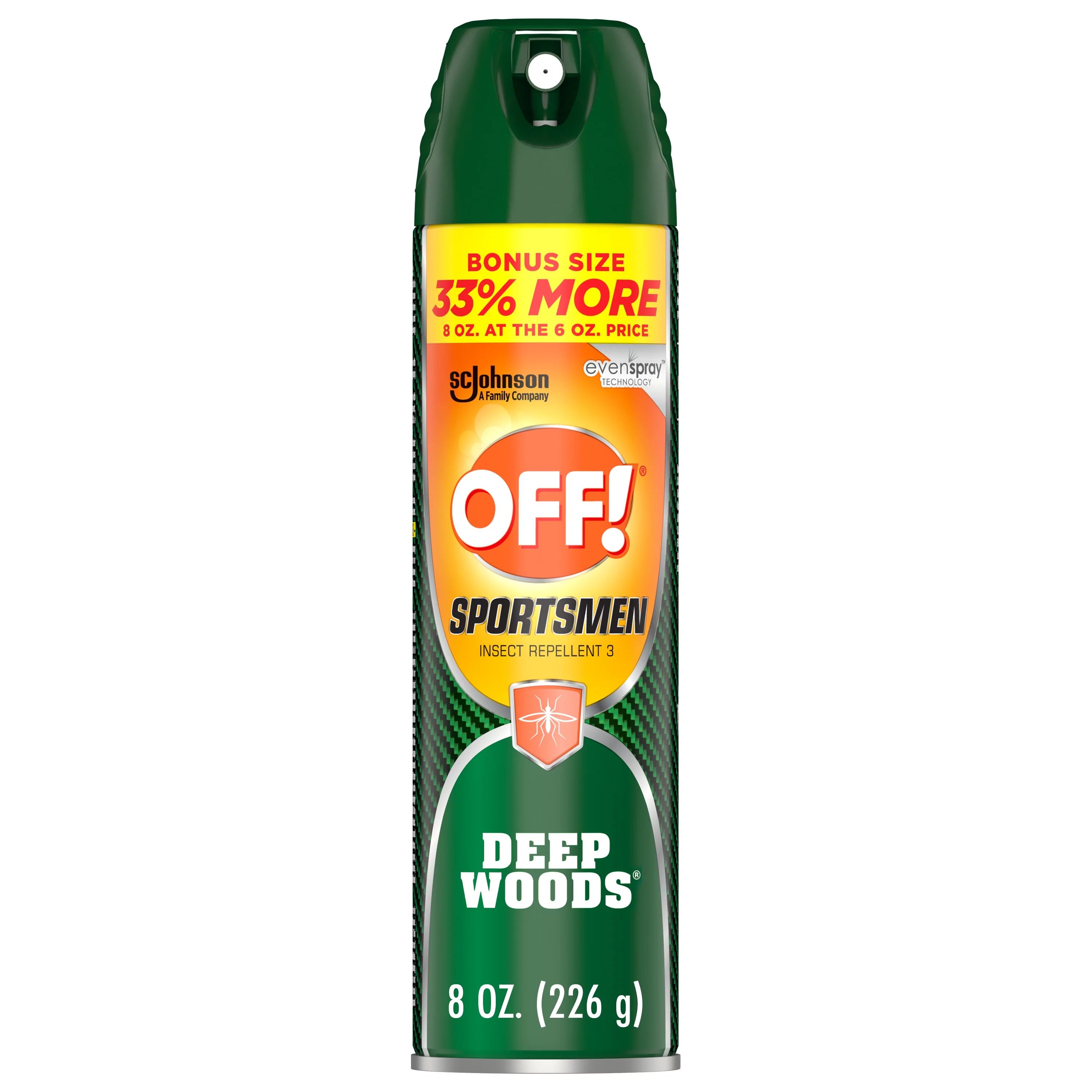 OFF! Sportsmen Deep Woods Insect Repellent 3, Sweat Resistant Mosquito & Bug Spray, 8 oz | Walmart (US)