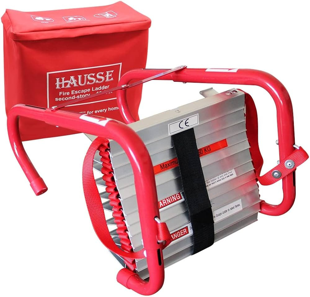 Hausse Retractable 2 Story Fire Escape Ladder, 13 Feet | Amazon (US)