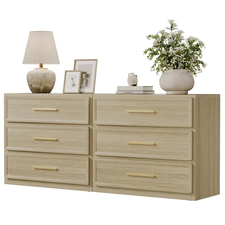 SICOTAS 31.3" W 3-Drawer Nightstand Set of 2 with Oversized Large Storage , Modern Night Stands B... | Walmart (US)