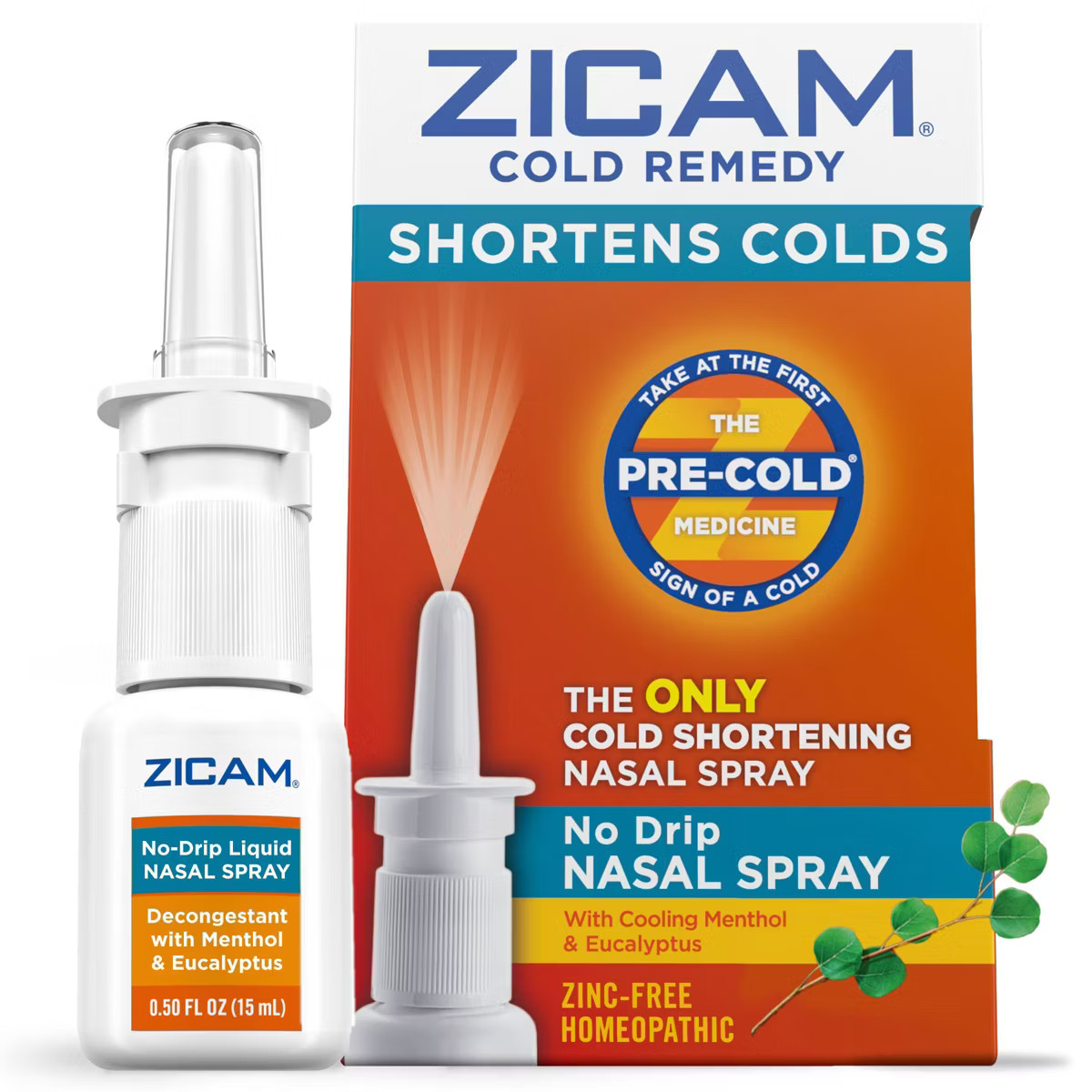 Zicam Cold Remedy Cold Shortening No-Drip Zinc-Free Nasal Spray - 0.5oz | Target