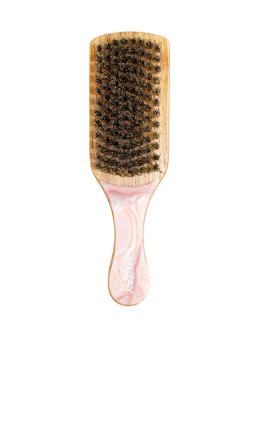 Emi Jay Mini Boar Bristle Brush in Pink Chantilly. Size all. | Revolve Clothing (Global)