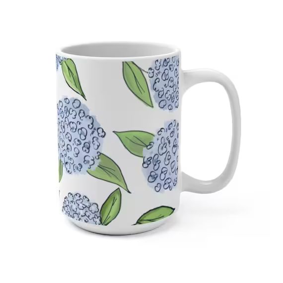 Hopeful Hydrangeas Mug - Etsy | Etsy (US)