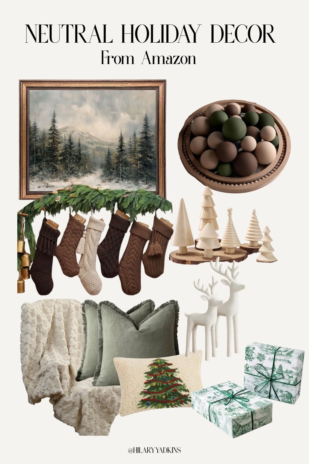 Neutral holiday decor finds from Amazon 🤍 Cozy textures, soft greens, and classic wood tones for a timeless holiday look you’ll love year after year.

#HolidayDecor #NeutralHome #AmazonHome #ChristmasDecor #HolidayStyle #HomeDecor #CozyHome #AmazonFinds #ChristmasAesthetic #HolidayInspo #NeutralDecor #AmazonFavorites #WinterDecor

#LTKHoliday #LTKSeasonal #LTKHome