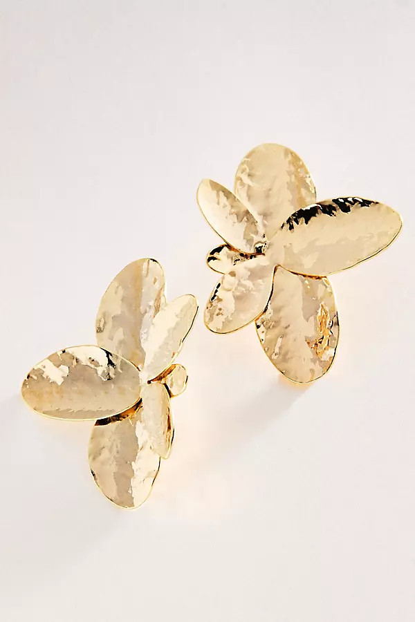 Large Floral Post Earrings | Anthropologie (US)