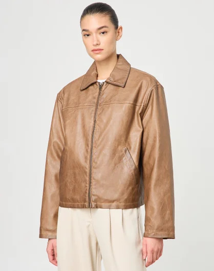 Vintage Faux Leather Jacket | Glassons (Australia)