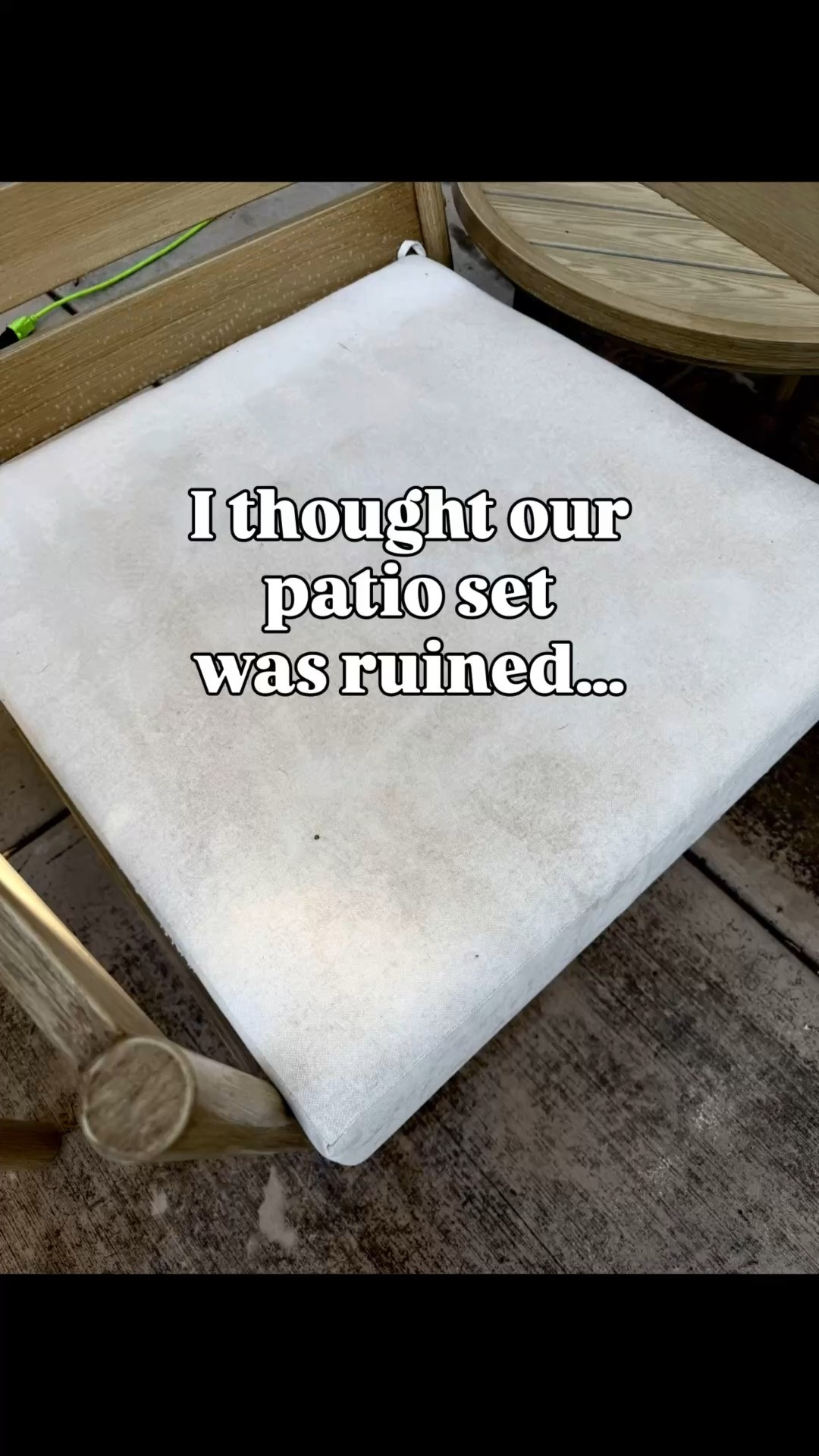 Patio furniture cleaner