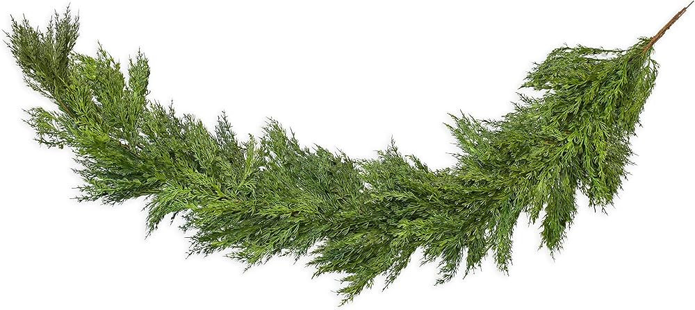 Amazon.com: Vita Domi 72" Faux Cedar Garland Artificial Realistic, Green Garland, Faux Cypress Ga... | Amazon (US)
