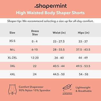 Shapermint High Waisted Body Shaper Shorts Shapewear for Women Tummy Control Thigh Slimming Techn... | Amazon (US)