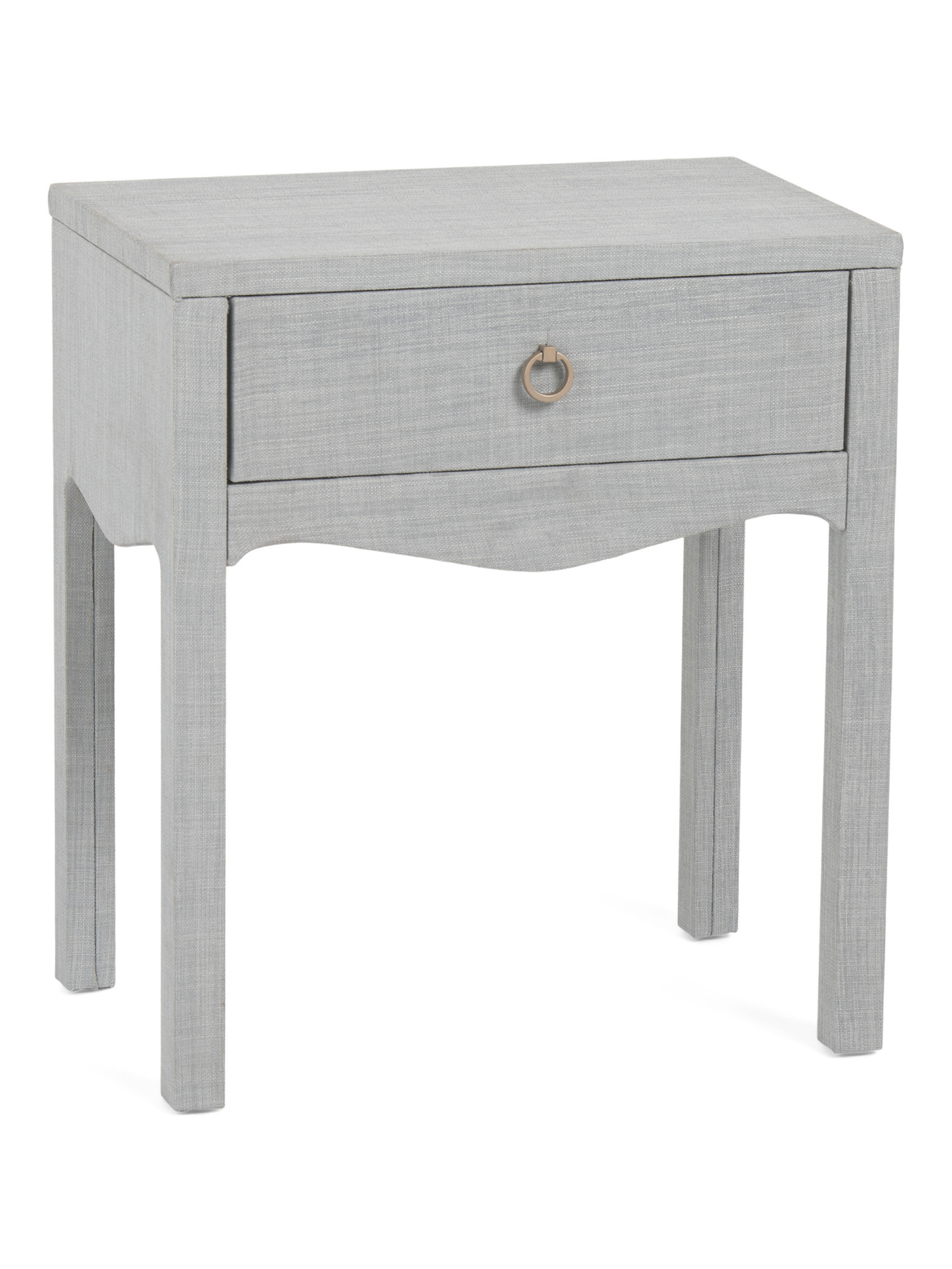 23x26 Linen Wrapped Swoop 1 Drawer Side Table | Bedroom | Marshalls | Marshalls