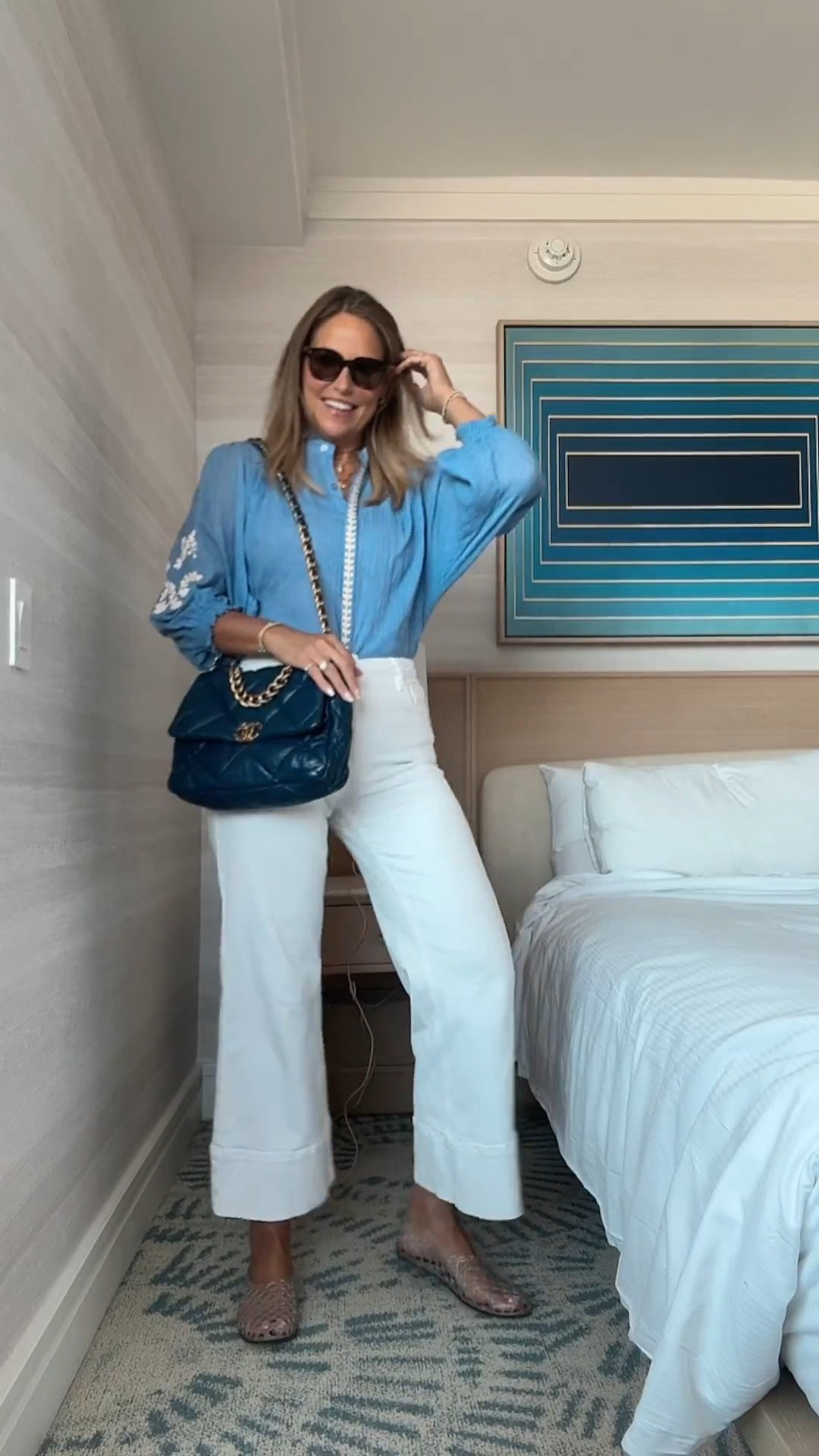 These jeans and this top are such a flattering combo. The billowy top drapes so nicely without clinging. Wearing size 30 jeans, and both pieces are best sellers I highly recommend, plus I borrowed the bag from @Vivrelle

#LTKgrwm #LTKdayinmylife #LTKootd
