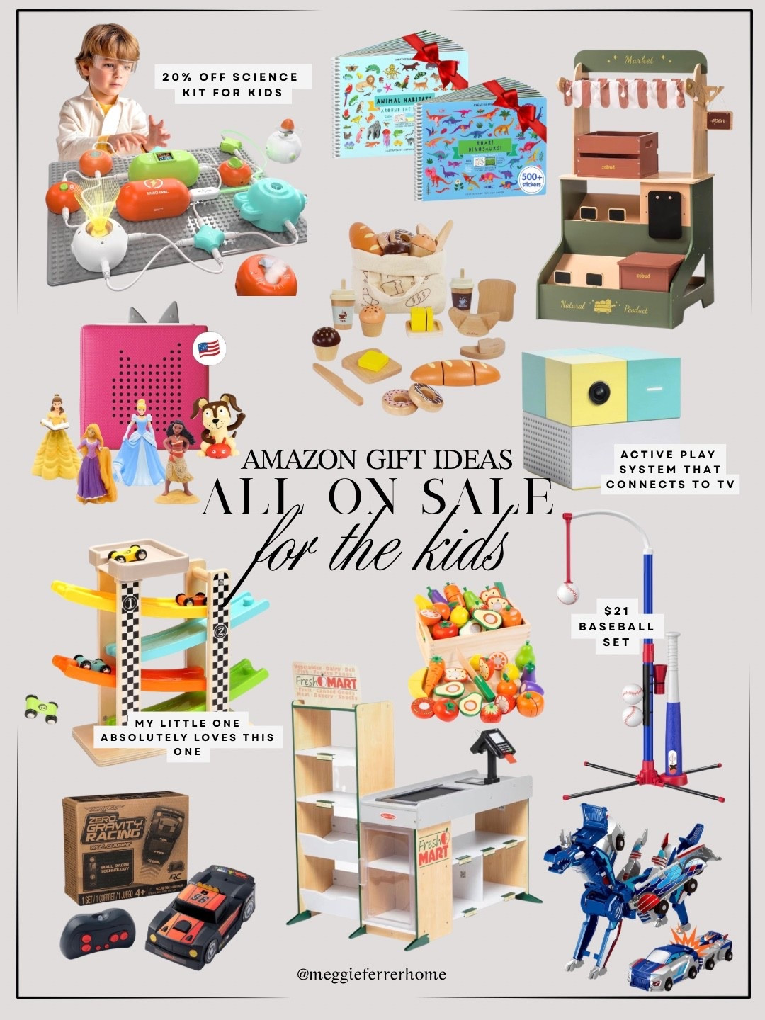 Amazon kids’ gifts that are actually a hit + all on sale today 🎁 If you’re shopping for little ones this year, these are the toys that keep them busy for hours 🙌

From pretend play grocery stores and kitchen sets, science kits, RC cars, play food baskets, dinosaur transformers, and a $21 baseball set… every single one of these has glowing reviews and encourages imagination + hands-on play 🤎



#LTKGifts #LTKHoliday #KidsGiftIdeas #AmazonHolidayDeals #GiftGuide2025


#LTKGiftGuide #LTKSaleAlert #LTKFindsUnder100