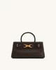 Elora Woven Tote Bag - Dark Brown | JW PEI US