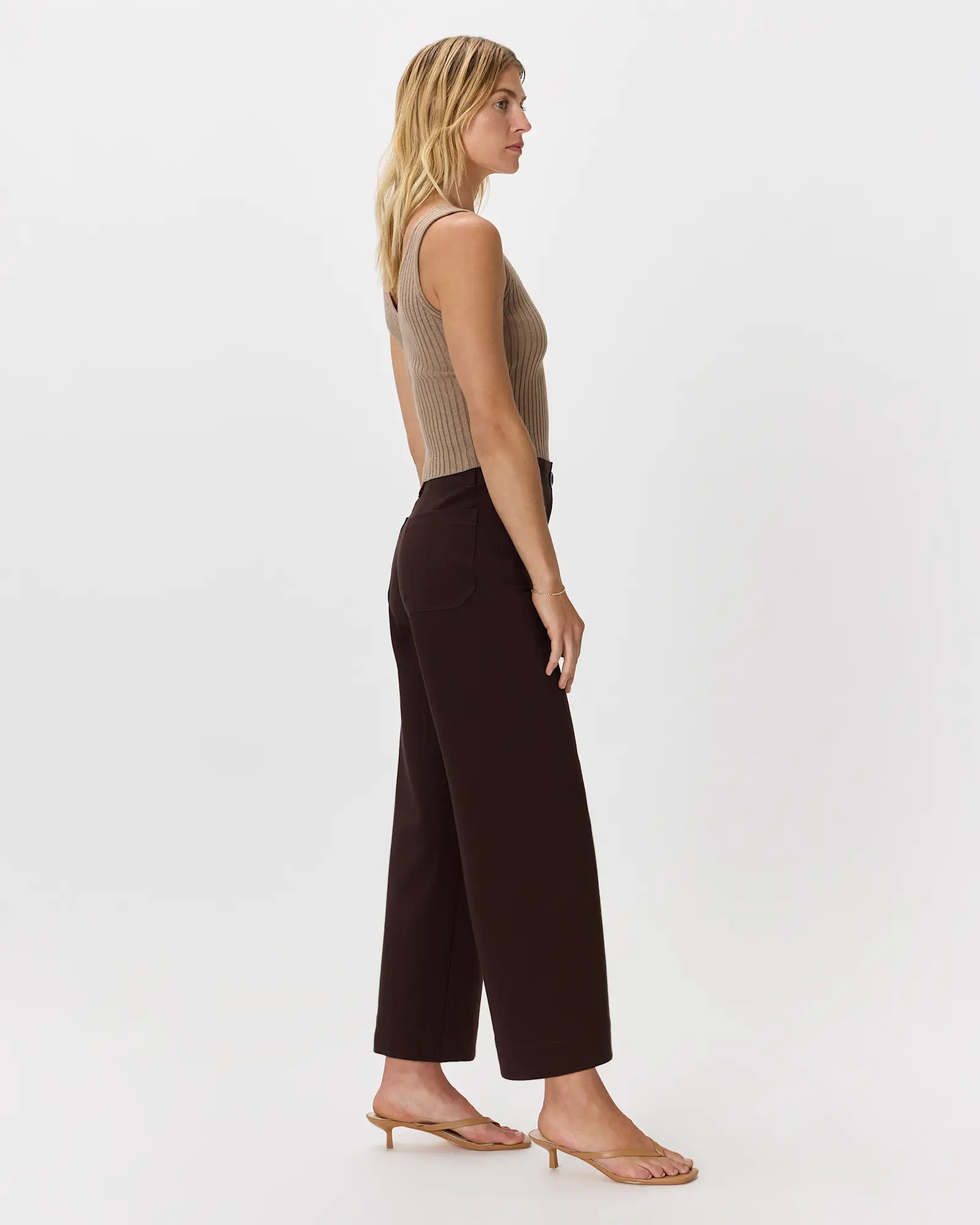 Ultra-Stretch Ponte Cropped Wide Leg Pants | Quince