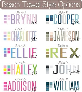 Girls Love A Monogram Personalized Beach Towels for Kids - Monogrammed Kids Beach Towels - Summer... | Amazon (US)