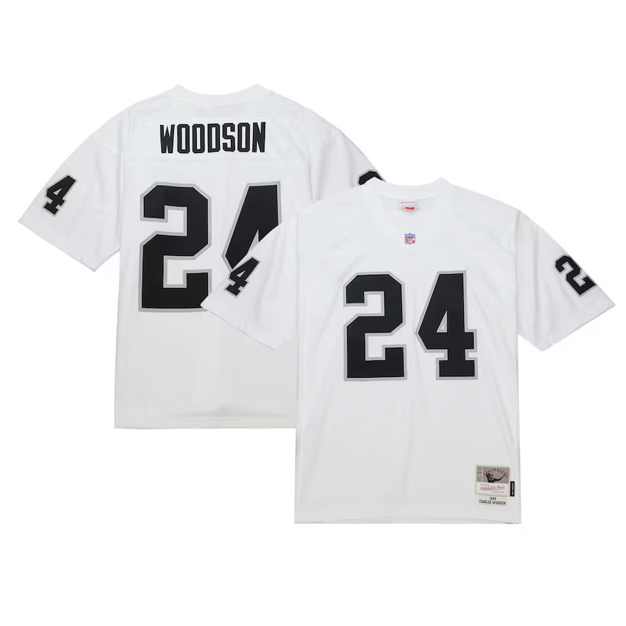 Charles Woodson Las Vegas Raiders Mitchell & Ness Legacy Replica Jersey - White | Fanatics