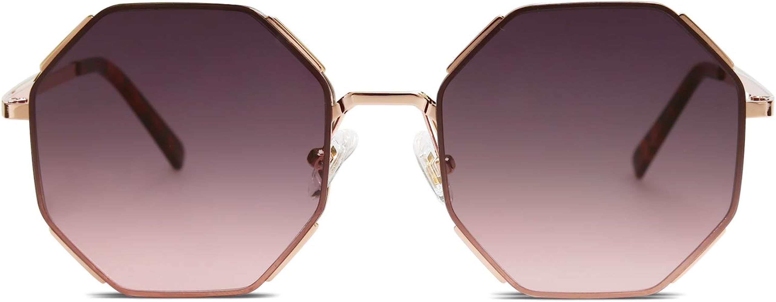 SOJOS Sunglasses for Women Polygon Sunglasses UV400 Lenses AURA SJ1128 | Amazon (US)