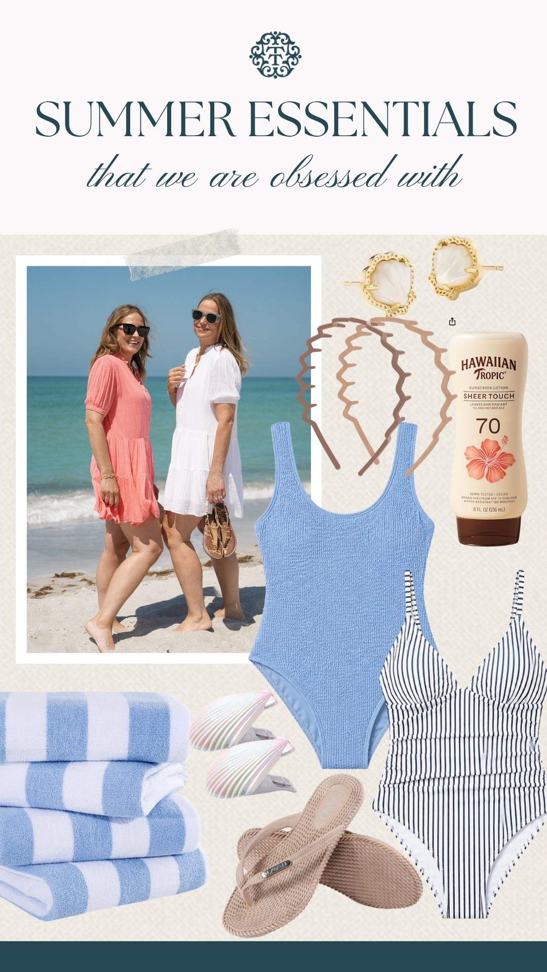 Amazon has all of our beach day essentials covered with this lineup. The swimsuits, striped towels, flip flops, and shell clips are the pieces we’d pack first, and that Hawaiian Tropic sunscreen is a must. Also very into the headbands and earrings for those easy finishing touches.

#LTKMidsize #LTKOver40 #LTKSeasonal