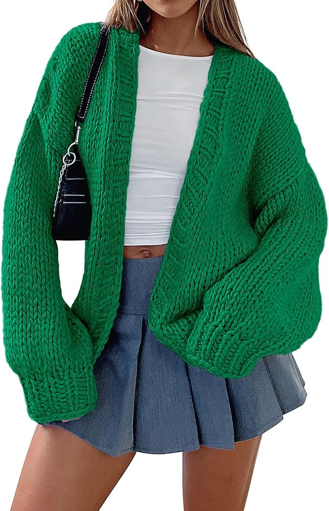 PRETTYGARDEN Womens Cardigan Sweaters 2025 Spring Fall Trendy Chunky Knit Outerwear Outfits Fashi... | Amazon (US)