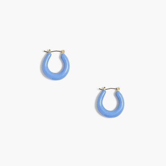 Enamel hoop earrings | J.Crew Factory