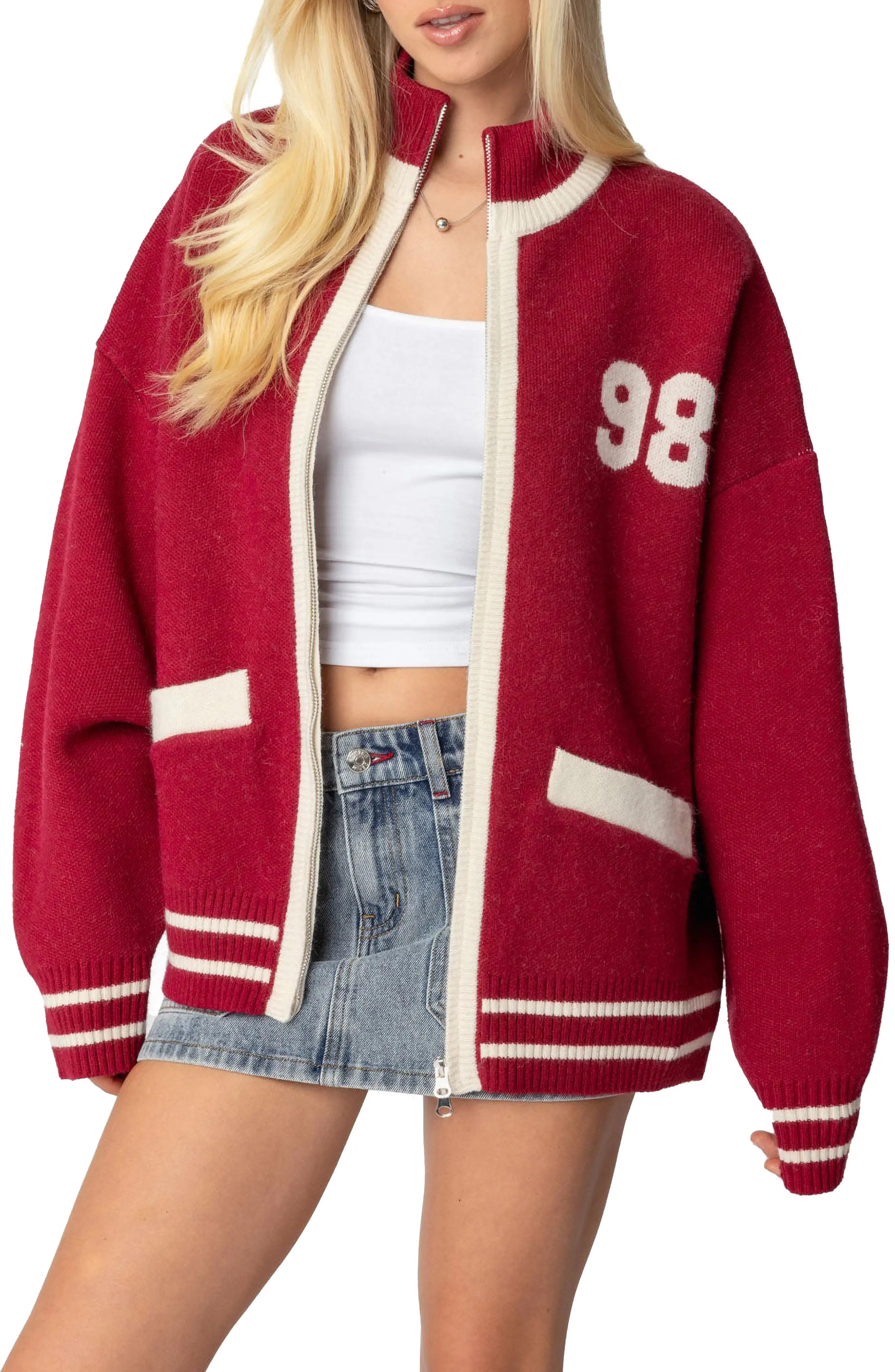 98 Varsity Zip Sweater (Women) | Nordstrom | Nordstrom