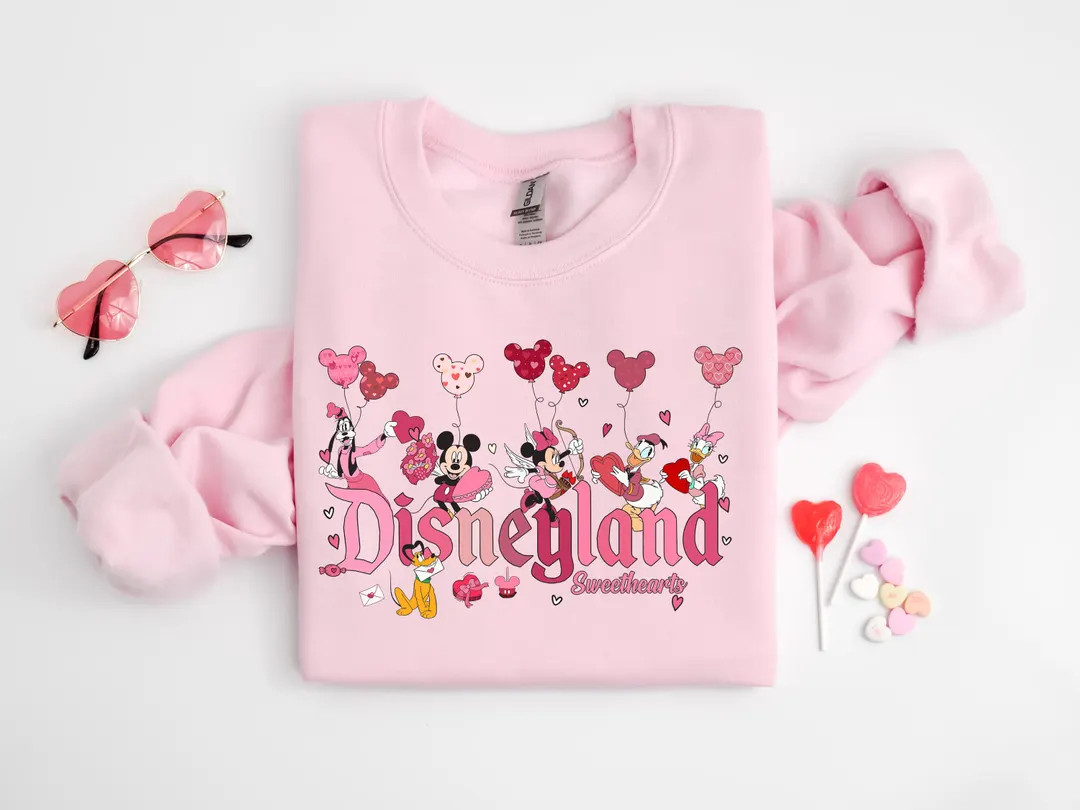 Disneyland Sweethearts Nite EST. 2025 Sweatshirt, Mickey and Friends Valentine's Day tShirt,Disne... | Etsy (US)