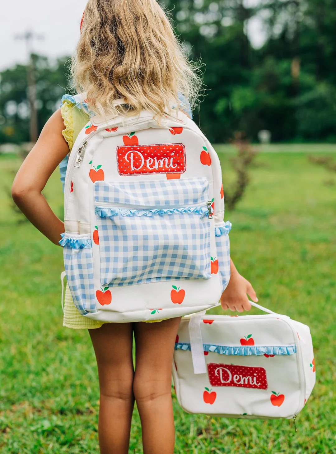 Girls Backpack School Bag Lunch Bag Monogrammed - Etsy | Etsy (US)