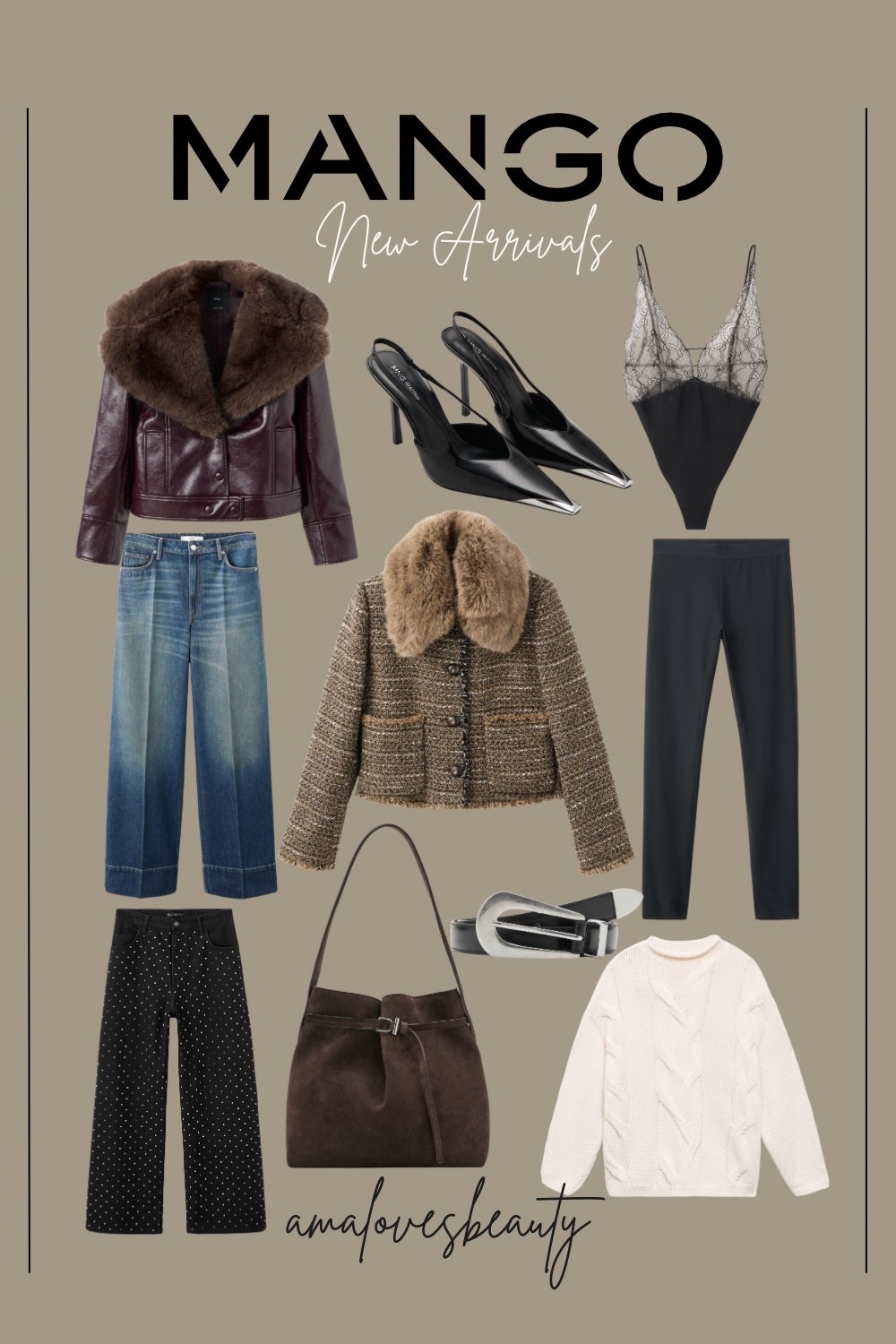 Mango fall-winter collection, Fall outfit ideas, mango finds, tweed jacket, leather shirt jacket, jeans, black pumps, pullover, everyday Fall essential, neutral outfit, Fall style, casual outfit, style tips, affordable find, elegant piece, cute Fall outfit, what to wear.

#LTKStyleTip #LTKFindsUnder100 #LTKFindsUnder50