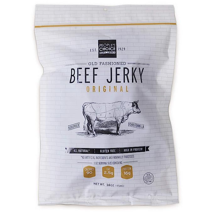 People's Choice Beef Jerky - Old Fashioned - Original - Healthy, Sugar Free, Zero Carb, Gluten Fr... | Amazon (US)