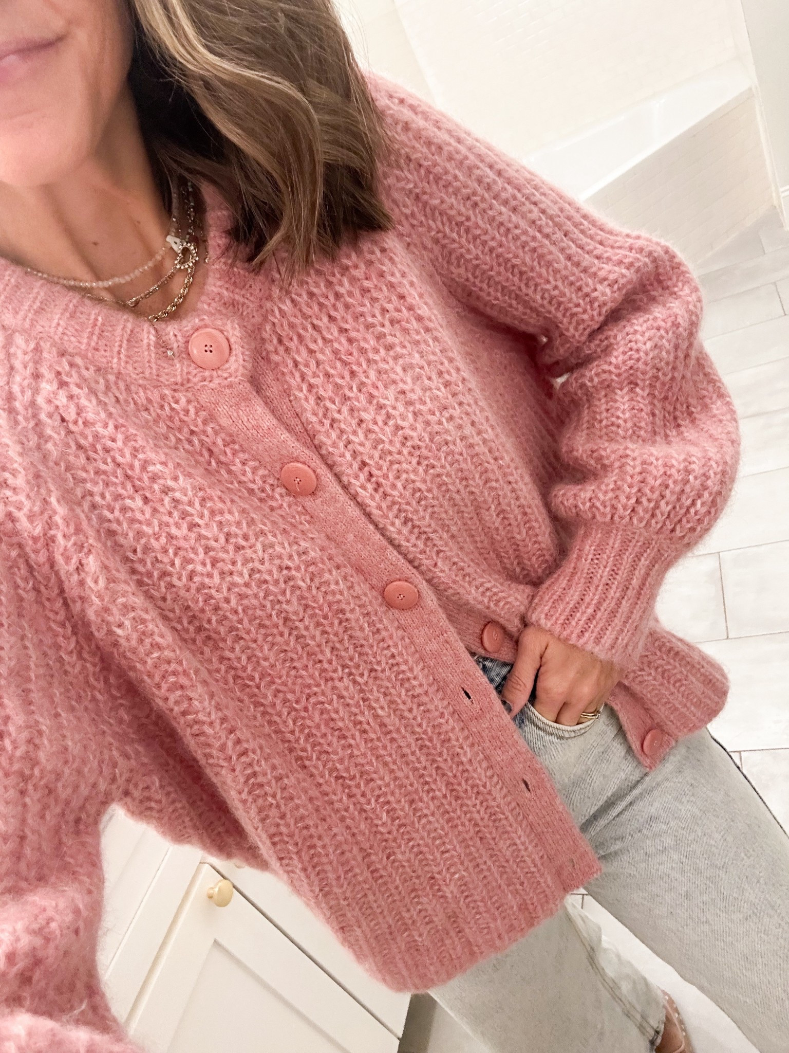 Sezane sweater - wearing XS. 
Sezane jeans - run TTS  

#LTKOver40 #LTKShoeCrush