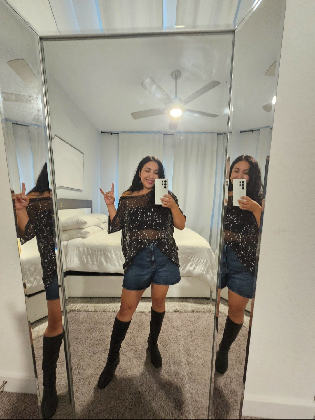 Rock concert outfit inspo! Earrings: are electric guitars Tube top: XL: could size up runs small Sparkly top: L - could Size down runs big Boots : TTS

#LTKMidsize #LTKShoeCrush