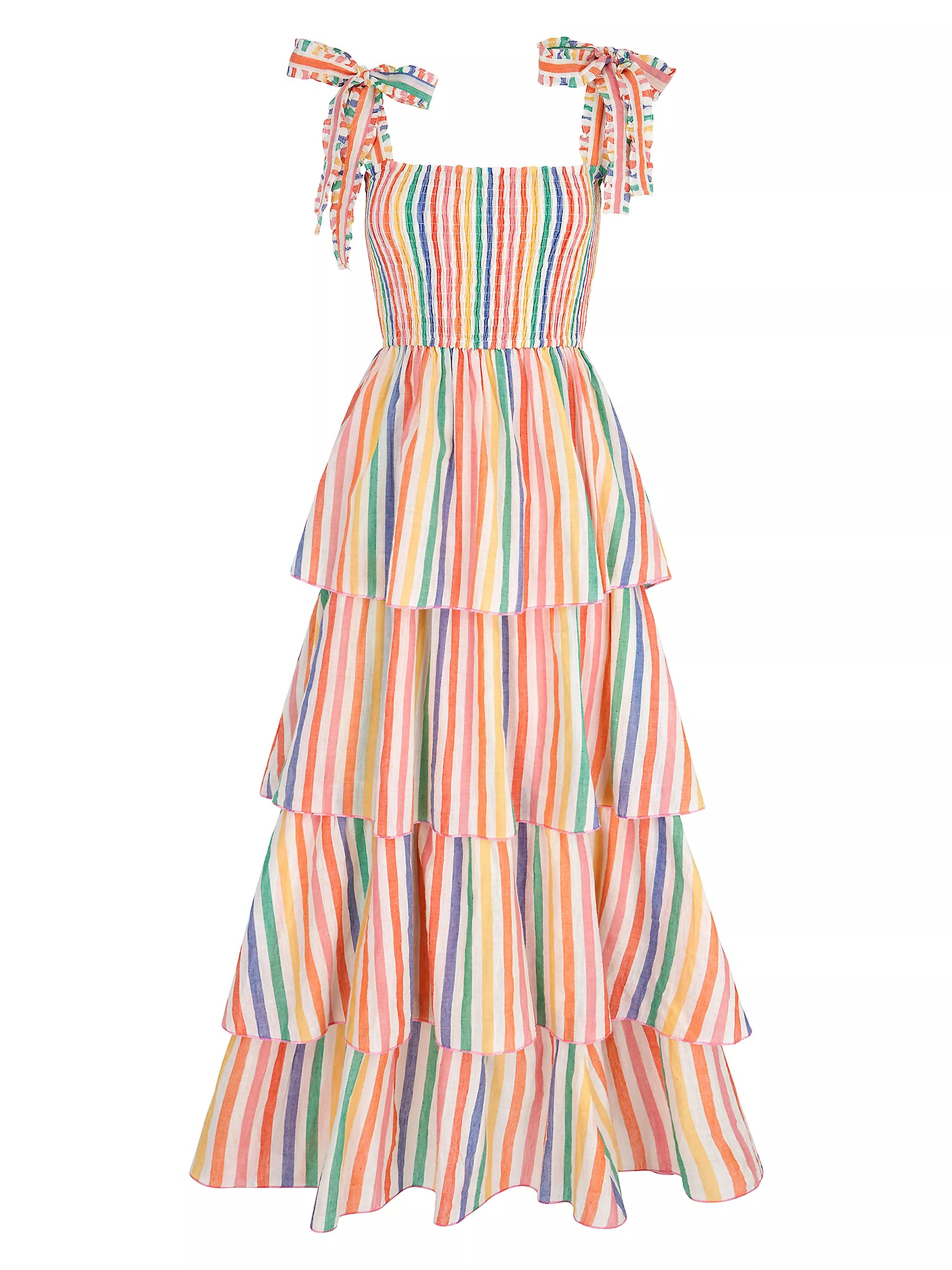 OrangeAll Day & CasualPink City PrintsRainbow Stripe Zazie Dress$282
            
          SELEC... | Saks Fifth Avenue