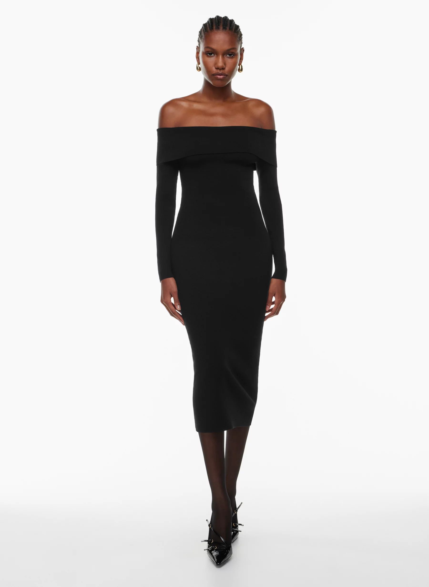 SCULPT KNIT SECTION DRESS | Aritzia