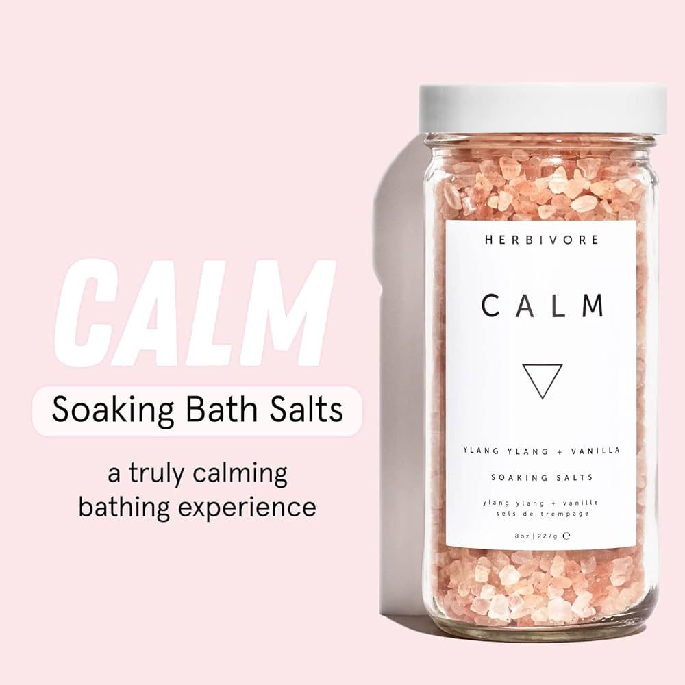 HERBIVORE Calm Soaking Bath Salts – Natural Himalayan Pink Salt, Moisturizing + Relaxing, Ylang... | Amazon (US)