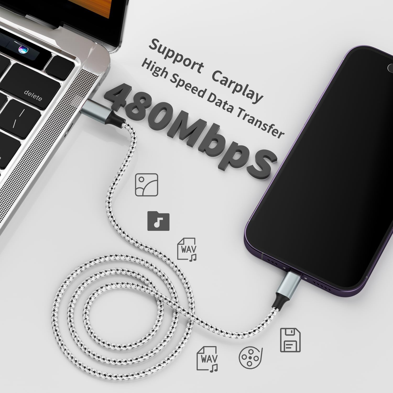 USB C to Lightning Cable 3 Pack (3ft,6ft,10ft) MFi Certified iPhone Charger Fast Charging Type c ... | Amazon (US)