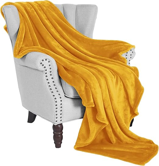 Exclusivo Mezcla Fleece Throw Blanket for Couch/Sofa/Bed,Plush Soft Blankets and Throws,Lightweig... | Amazon (US)