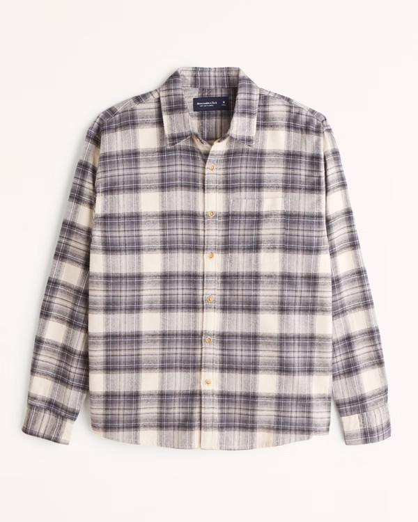 Men's 90s Relaxed Flannel | Men's Tops | Abercrombie.com | Abercrombie & Fitch (US)