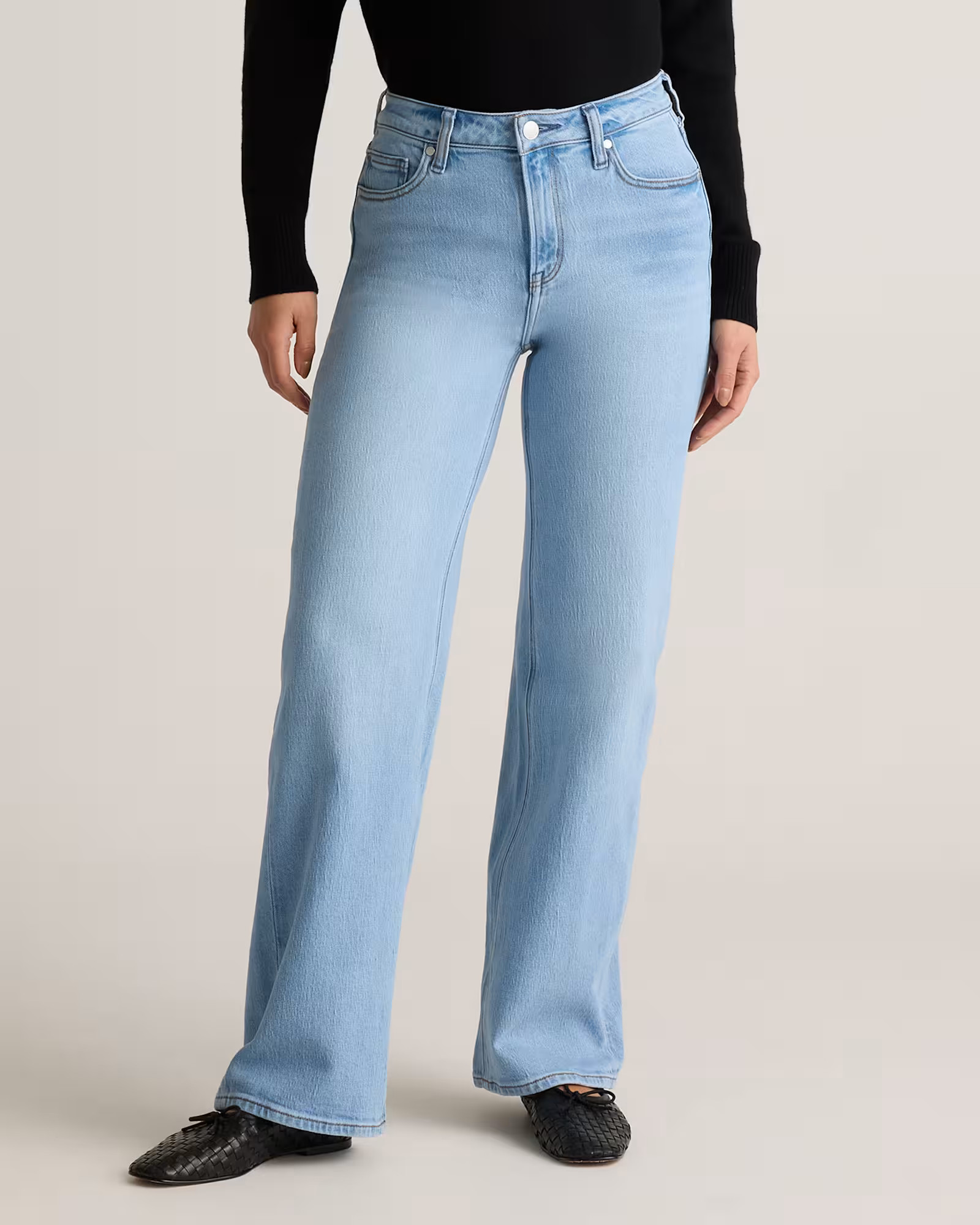 Bella Stretch Relaxed Straight Jeans | Quince