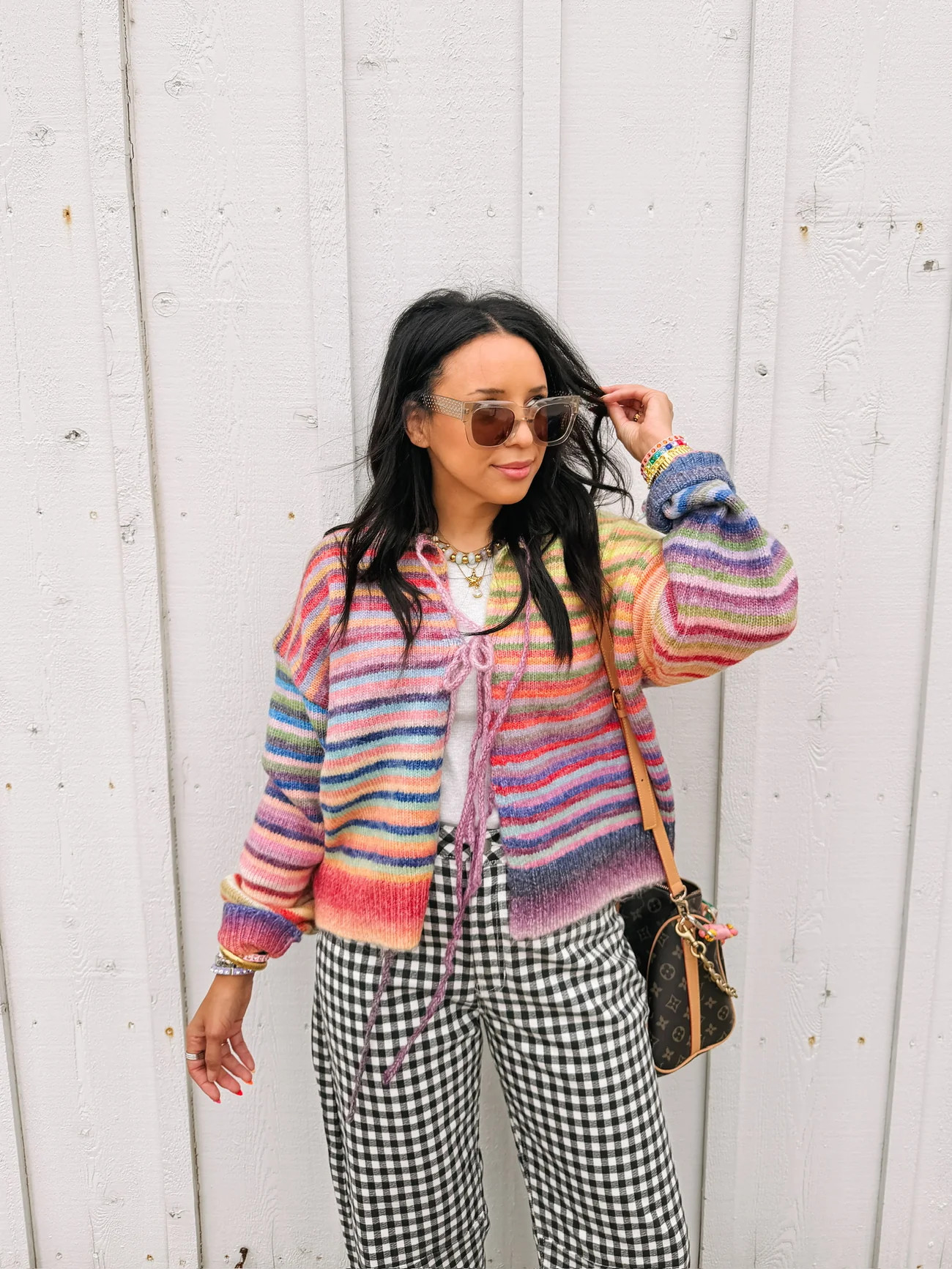 rainbowland front tie cardigan | Etta+East