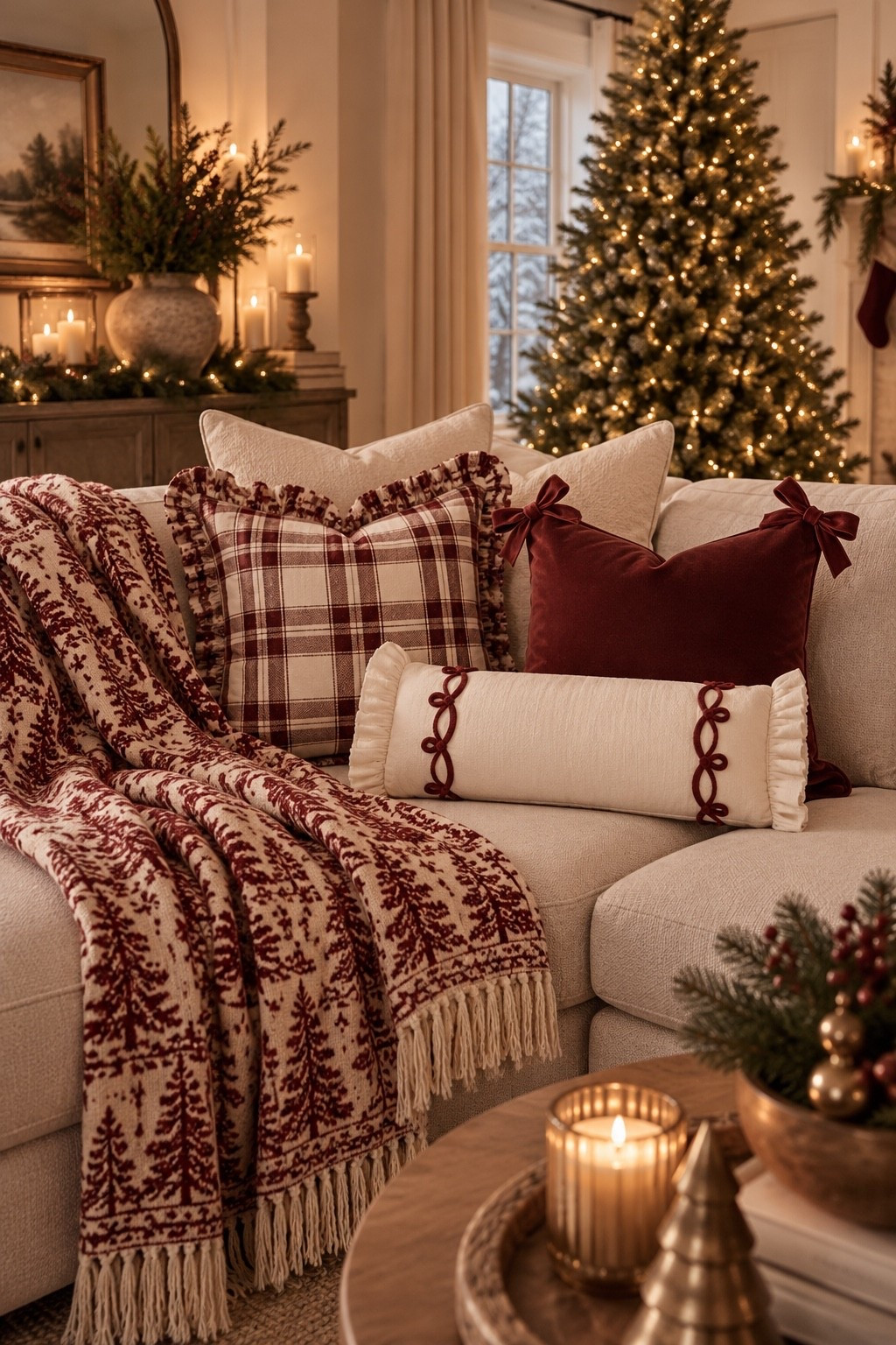 Walmart Christmas pillows are here 🎄🤎 These new My Texas House finds are SO good this year! I love the mix of burgundy plaid, velvet bows, and the sweetest bow-detail lumbar pillow. The rich burgundy + creamy neutrals make it easy to create a cozy, collected Christmas look without going over-the-top. Perfect for a sofa, accent chair, or holiday bedroom. ✨

Walmart Christmas decor | My Texas House Christmas | Walmart Christmas pillows | burgundy Christmas decor | cozy Christmas living room | neutral Christmas decor | Christmas home finds

#LTKSaleAlert #LTKSeasonal #LTKHome