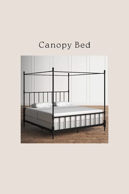The cutest black canopy bed! It’s metal and works perfectly in my daughters new room makeover! 

#LTKhome