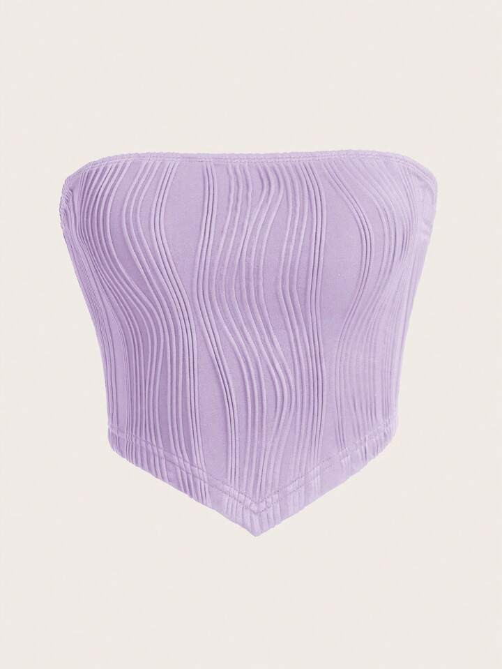 SHEIN EZwear Parte Superior Do Tubo Bainha Do Lenço | SHEIN