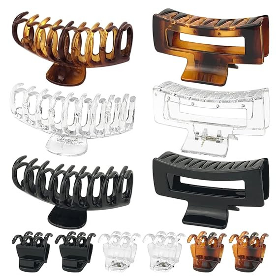 KUBOM Large Hair Claw Clips for women - Strong Hold Non-Slip hair Clips for women and Girls,Perfe... | Amazon (US)