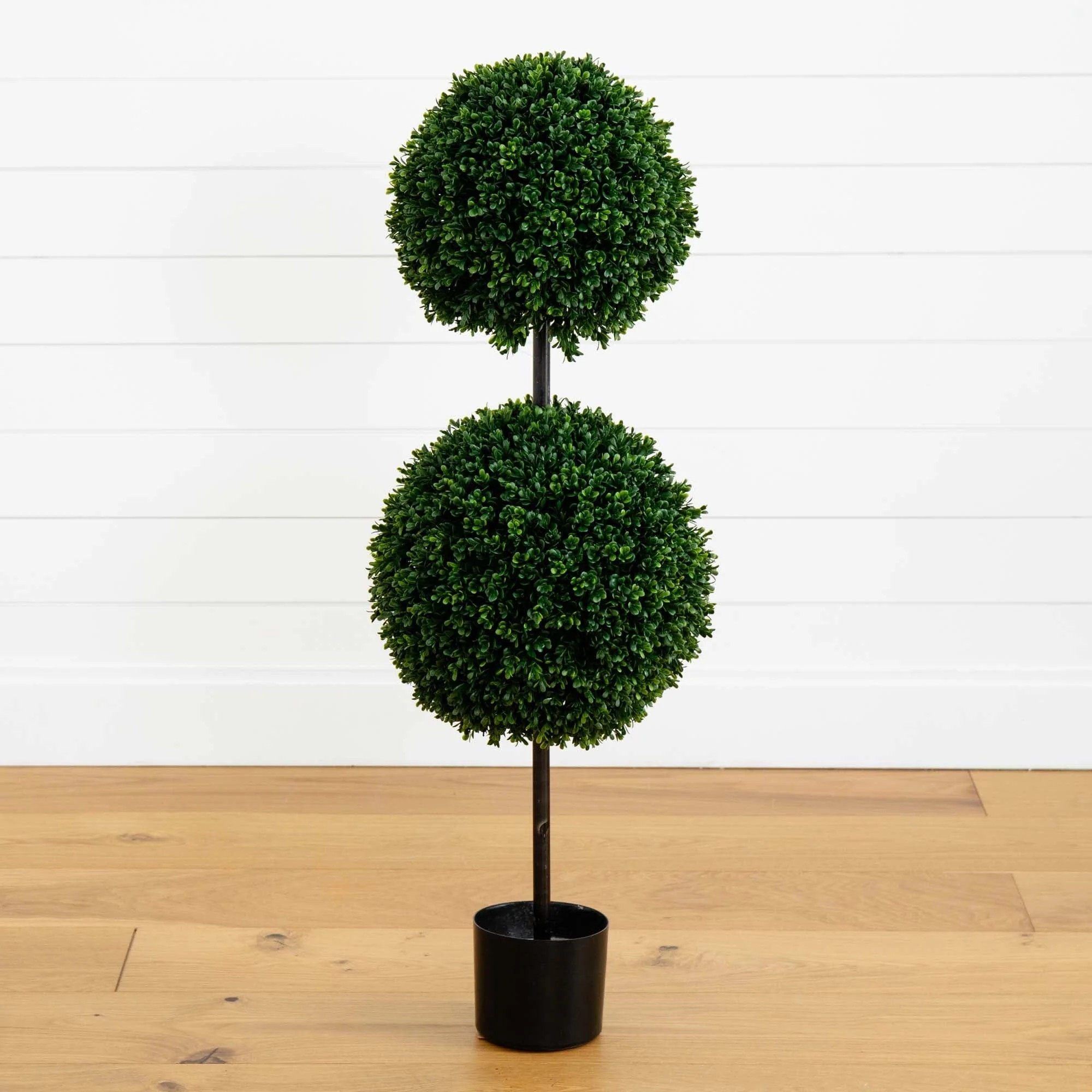 3.5’ Boxwood Double Ball Artificial Topiary Tree UV Resistant (Indoor/Outdoor) | Nearly Natural | Nearly Natural