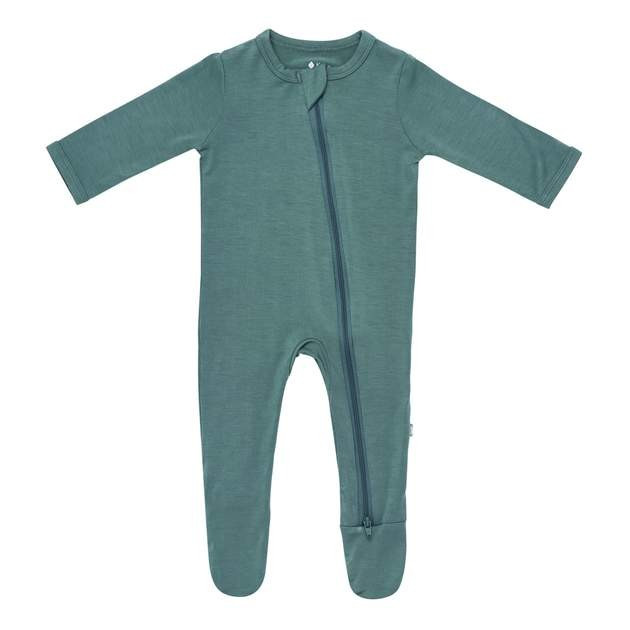 Zippered Footie in Pine | Kyte BABY