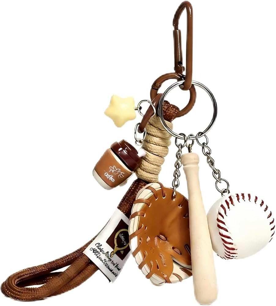 Sports Bag Charm with Rope, Keychain Charm Set for Backpack Tote Purse, Aesthetic Sport Accessori... | Amazon (US)