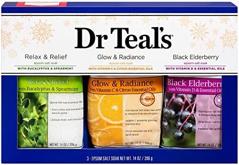 Dr Teal's Epsom Salt Variety Pack Gift Set (Relax & Relief with Eucalyptus & Spearmint, Glow & Ra... | Amazon (US)