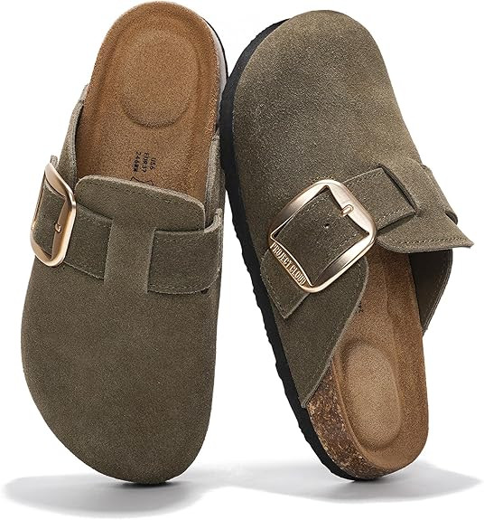 Project Cloud Genuine Leather Clogs for Women Shoes - Memory Foam Insole, Non-Slip & Natural Cork... | Amazon (US)
